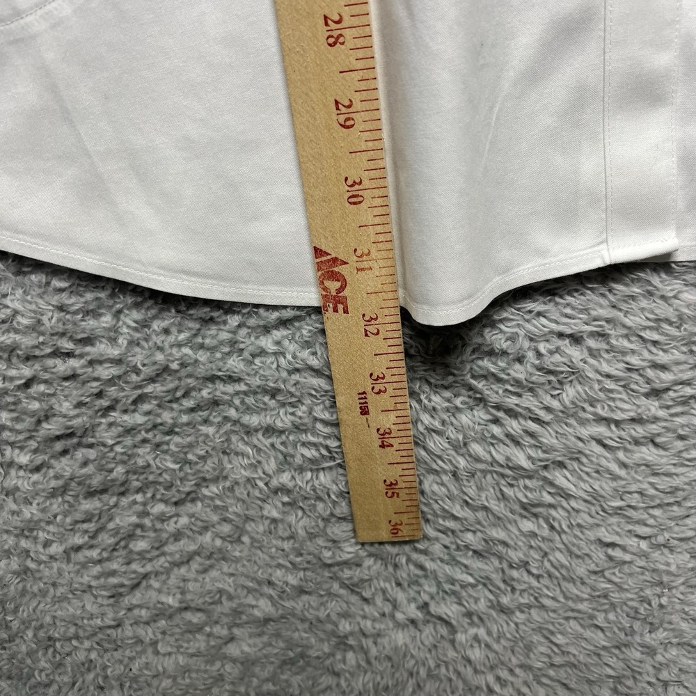 Chicos Top Womens 3 US XL White No Iron Crisp Button Up 3/4 Sleeve Tailored - Picture 13 of 13
